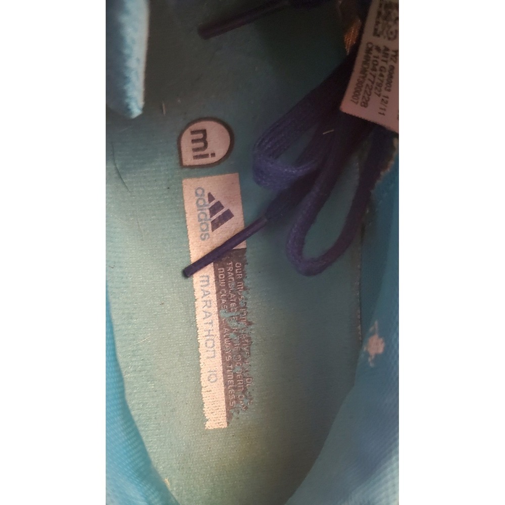 Adidas‎ Marathon 10 Sneaker Shoes Women's Size 8 Gray Blue - Picture 9 of 12